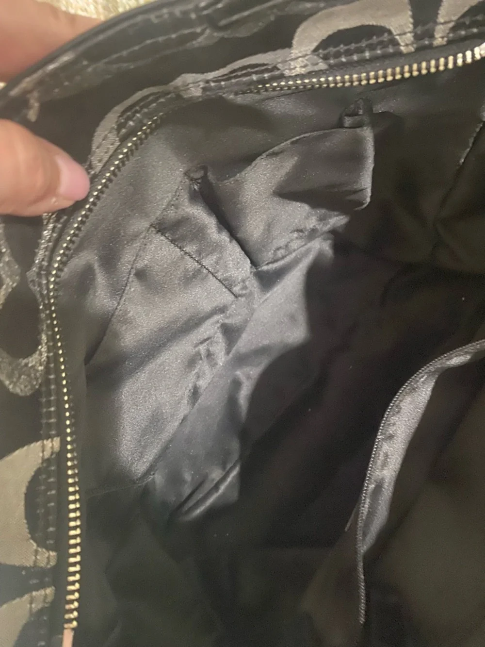 Coach Black and Silver Signature Logo Tote - Picture 11 of 14